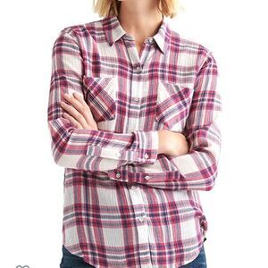 Lucky Brand Women's Plaid Button Down Shirt New
